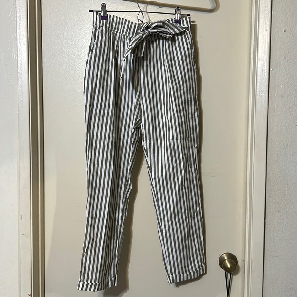 Zara striped cotton pants